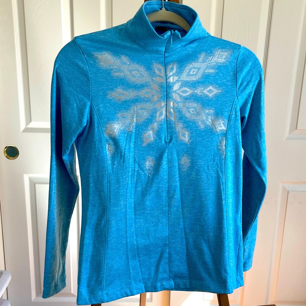 Bright sky blue XS long sleeve sport top